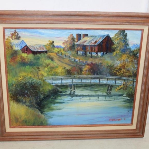 Gelseichter Orginal 'Farm Landscape ' Fine Art - Picture 1 of 4